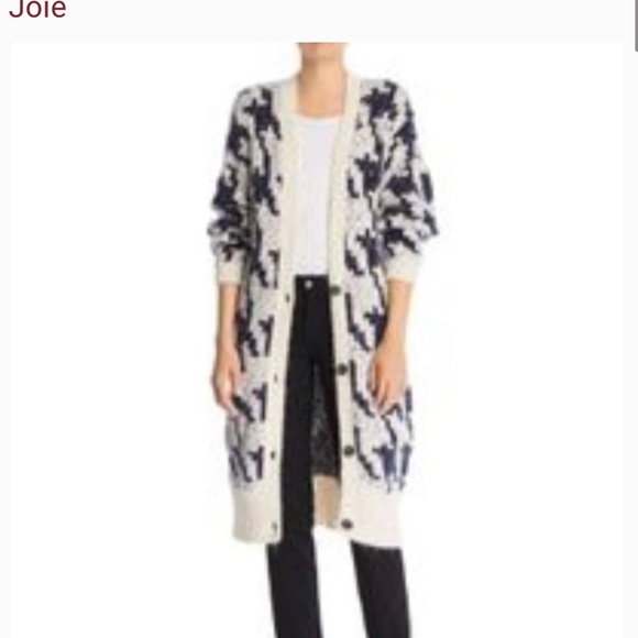 Joie Nitanya Houndstooth Duster Cardigan​ - Picture 2 of 6